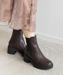 【SALE】ボリュームソールサイドゴアブーツ