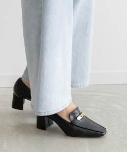 【SALE】晴雨兼用 ゴールドパーツローファーシューズ