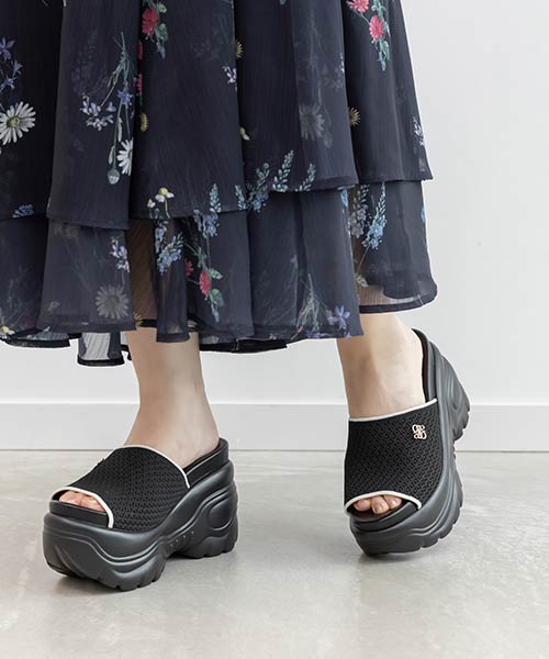 【SUSTAINABLE】ニットボリュームソールサンダル