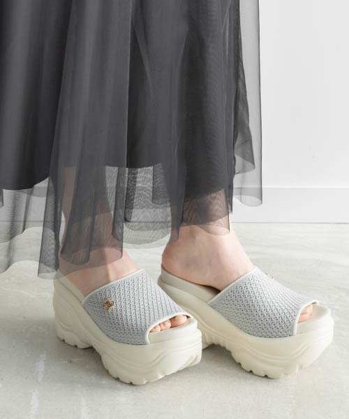 【SUSTAINABLE】ニットボリュームソールサンダル