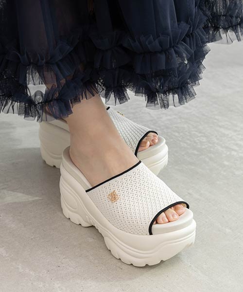 【SUSTAINABLE】ニットボリュームソールサンダル