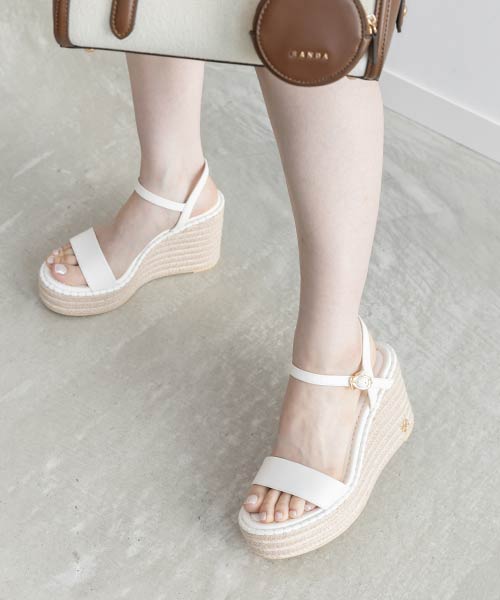 ベーシックベルトウェッジサンダル