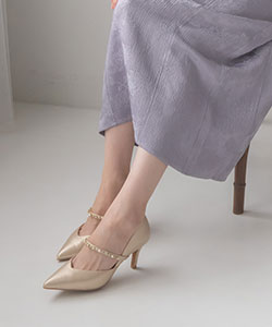 【SALE】ビジューベルトパンプス