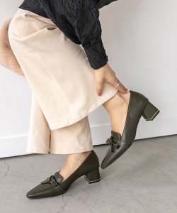 【SALE】ステッチリボンヒールシューズ
