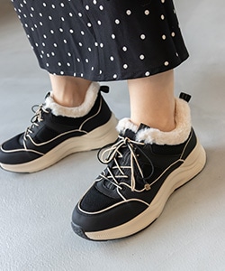 【SALE】ファーデザインスニーカー