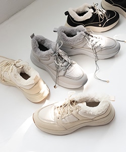 【SALE】ファーデザインスニーカー