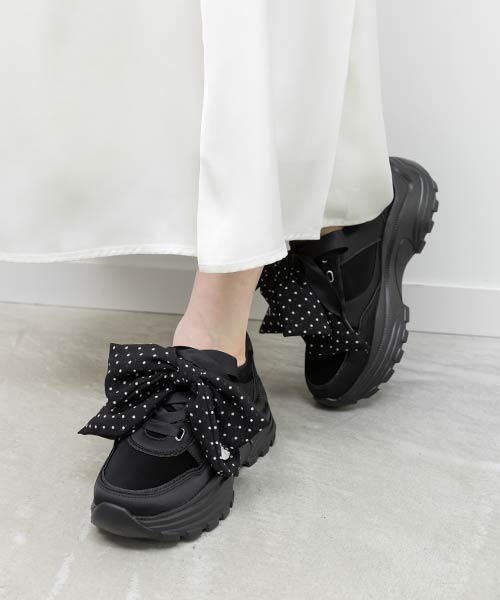 2WAY スカーフリボンボリュームスニーカー