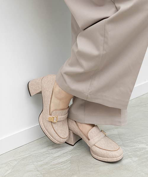 バックルデザインストームローファー