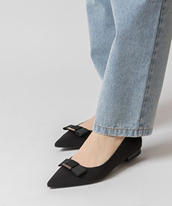 SALE】【SUSTAINABLE】リボンニットフラットパンプスRANDA公式サイト
