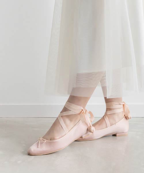 2WAY チューリップレースアップバレエシューズ