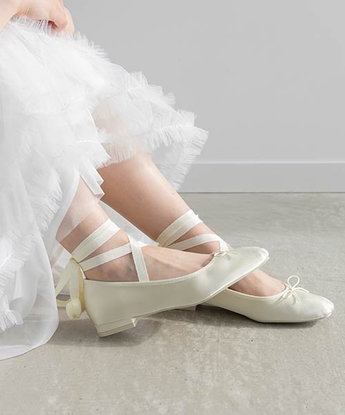 2WAY チューリップレースアップバレエシューズ