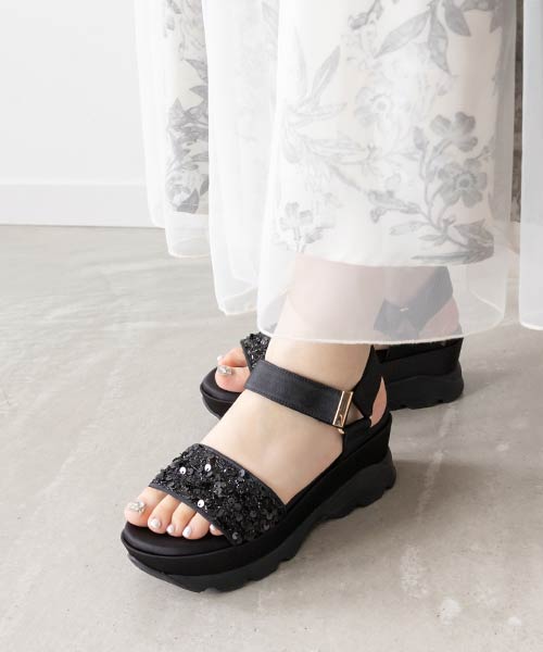 【SALE】スパンコールベルト スポーツサンダル