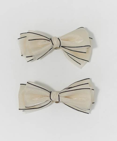 配色リボンシューズクリップ