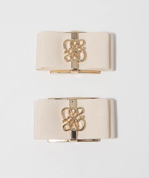 モノグラムリボンシューズクリップ