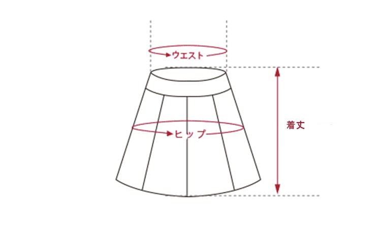 スカートの計測箇所